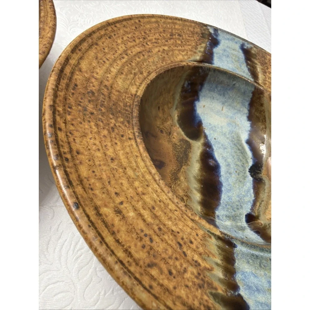 2 Pottery Bowls 9.75